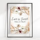  tiny Floral Wedding Love Poster