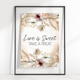  tiny Floral Wedding Love Poster