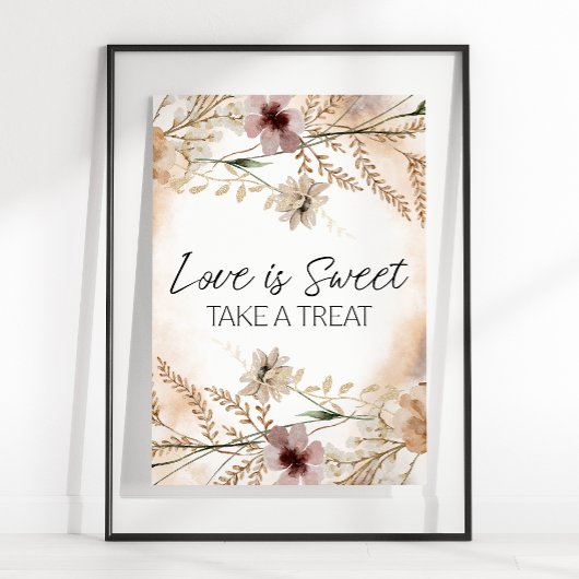  tiny Floral Wedding Love Poster