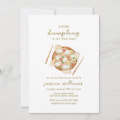 Tiny Flower Bao Dumpling Baby Borrelnoon Kaart (Voorkant)