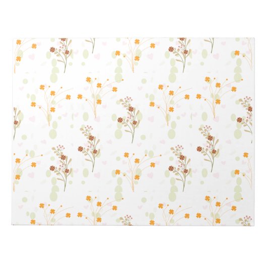 Tiny Flower Branch Pattern Notitieblok (Voorkant)