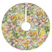 Tiny Flowers Field: heldere Waterverf. Kerstboom Rok (Voorkant)