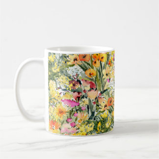 Tiny Flowers Field: heldere Waterverf. Koffiemok
