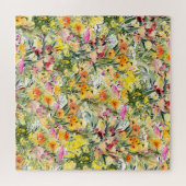 Tiny Flowers Field: heldere Waterverf. Legpuzzel (Horizontaal)