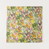 Tiny Flowers Field: heldere Waterverf. Wandkleed (Voorkant (horizontaal))
