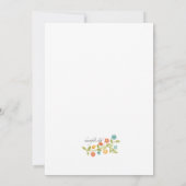 Tiny Flowers Fotouitnodiging Kaart (Achterkant)