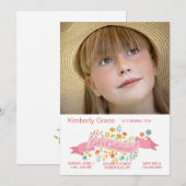 Tiny Flowers Fotouitnodiging Kaart (Voorkant / Achterkant)