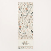 Tiny Flowers Rustieke Chique Patroon Naam Monogram Yogamat (Voorkant)