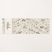 Tiny Flowers Rustieke Chique Patroon Naam Monogram Yogamat (Voorkant (horizontaal))