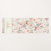 Tiny Flowers Rustieke koraal Patroon Naam Monogram Yogamat (Voorkant (horizontaal))