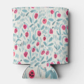 Tiny Flowers: Waterverf naadloos Blikjeskoeler (Achterkant)