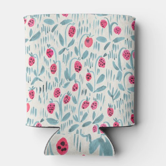 Tiny Flowers: Waterverf naadloos Blikjeskoeler (Achterkant)