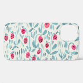 Tiny Flowers: Waterverf naadloos Case-Mate iPhone Case (Achterkant (horizontaal))