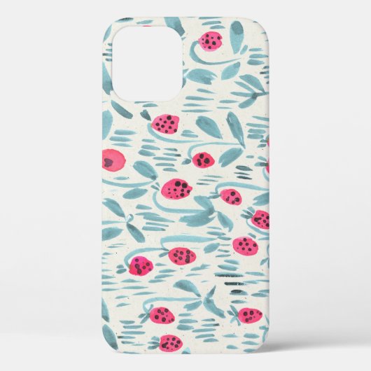 Tiny Flowers: Waterverf naadloos Case-Mate iPhone Case (Achterkant)