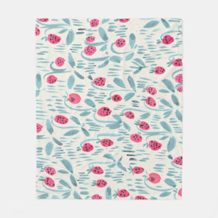 Tiny Flowers: Waterverf naadloos Fleece Deken