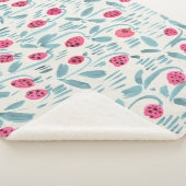 Tiny Flowers: Waterverf naadloos Sherpa Deken (3/4)