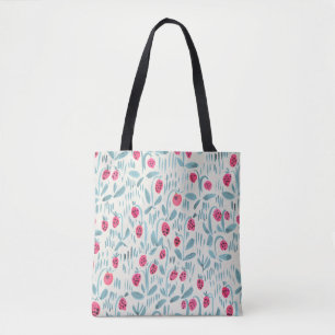 Tiny Flowers: Waterverf naadloos Tote Bag
