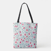 Tiny Flowers: Waterverf naadloos Tote Bag (Achterkant)