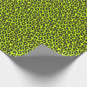 Tiny Fluorescent Lime Green Leopard Print Cadeaupapier (Hoek)