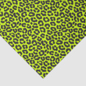 Tiny Fluorescent Lime Green Leopard Print Tissuepapier (Detail)