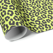 Tiny Fluorescent Yellow Leopard Print Cadeaupapier (Rol Hoek)
