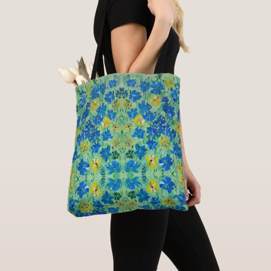 Tiny Forget-Me-Not Floral Canvas tas (Dichtbij)