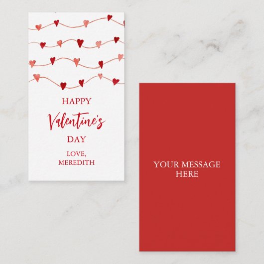 Tiny Gelukkige Valentijnsdag Kids Klaslokaal Notitiekaartje (Voorkant / Achterkant)