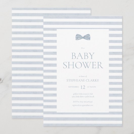 Tiny Gentleman Waterverf Bow Stropdas Kaart (Voorkant / Achterkant)