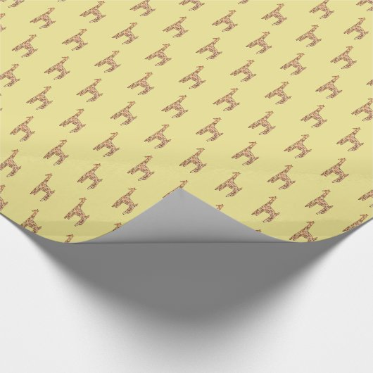 Tiny Giraffe Pattern Cadeaupapier (Hoek)