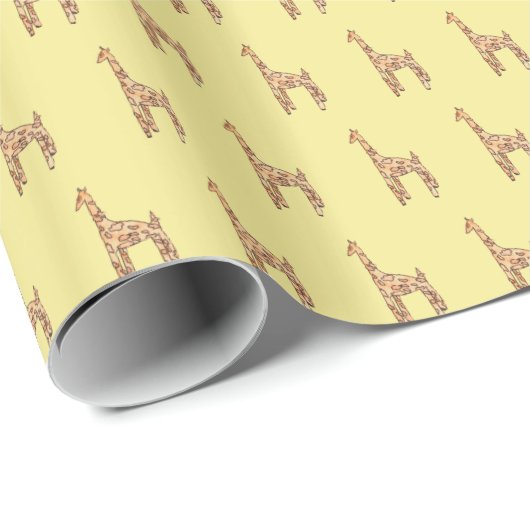 Tiny Giraffe Pattern Cadeaupapier (Rol Hoek)