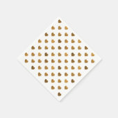 Tiny Gold Glittered Hearts Patroon Cocktail servet (Hoek)