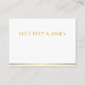 Tiny Gold Monogrammed Great Gatsby Wedding RSVP Informatiekaartje (Achterkant)