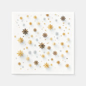 Tiny Golden Snow Ters: Snowflake-servetten voor Ke Servet (Voorkant)