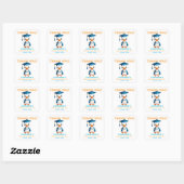 Tiny Goose Graduation Celebration Vierkante Sticker (Vel)