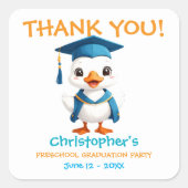 Tiny Goose Graduation Celebration Vierkante Sticker (Voorkant)