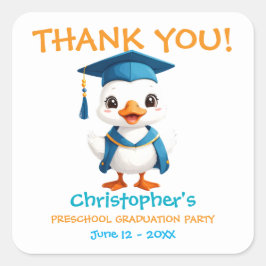 Tiny Goose Graduation Celebration Vierkante Sticker