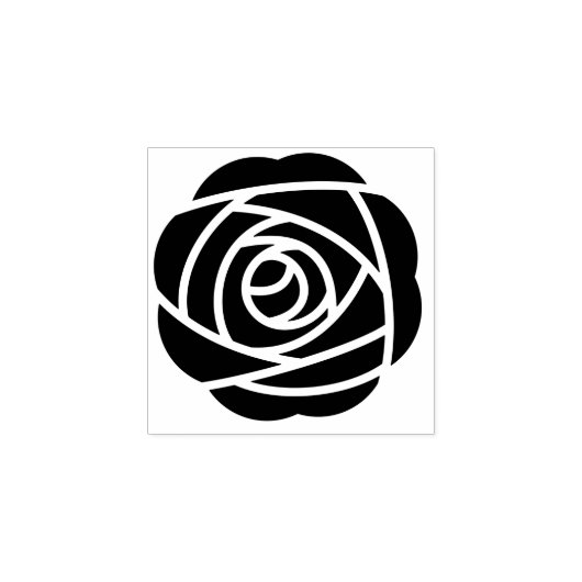 Tiny Graphic Roos bloesem bloemenbloem Rubberstempel (Afrduk)