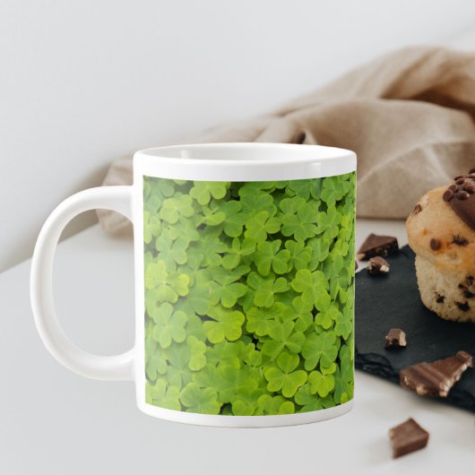 Tiny Green Shamrocks Bloemen Grote Koffiekop