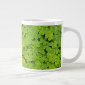 Tiny Green Shamrocks Bloemen Grote Koffiekop (Rechts)
