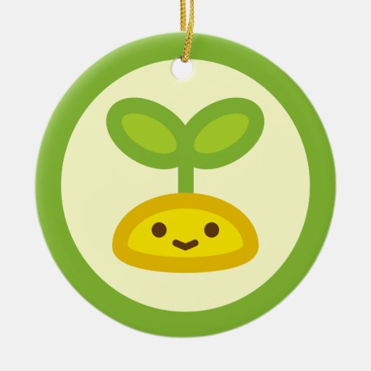 Tiny Green Sprout Keramisch Ornament (Voorkant)