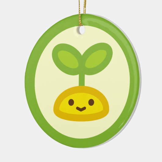 Tiny Green Sprout Keramisch Ornament (Links)