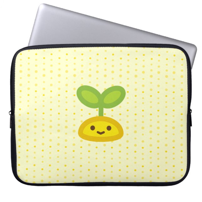 Tiny Green Sprout Laptop Sleeve (Voorkant)