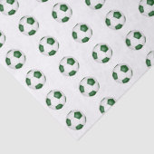 tiny green white soccer balls pattern tissuepapier (Detail)