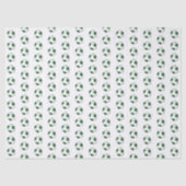 tiny green white soccer balls pattern tissuepapier (Voorkant)
