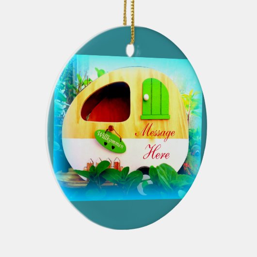 Tiny gypsy caravan casa keramisch ornament (Rechts)