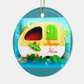 Tiny gypsy caravan casa keramisch ornament (Links)