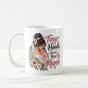Tiny Hands Brand New Mama Waterverf Bloemen Koffiemok
