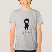 Tiny Happy Ninja beroemd gemaakt door Big Brother Tri-Blend Shirt (Voorkant)