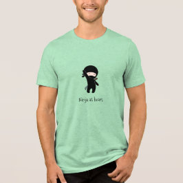 Tiny Happy Ninja in het hart Tri-Blend Shirt