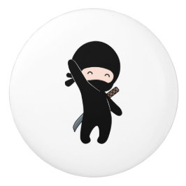 Tiny Happy Ninja Keramische Knop